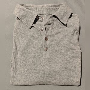 Express Men's Short Sleeve Front Pocket Polo Shirts Gray Size M